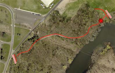 Map of Linear Park path closed section